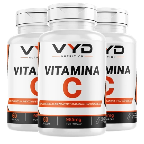 Kit com 3 potes de Vitamina C VYD