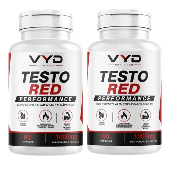 Kit com 2 potes de Testo Red Performance