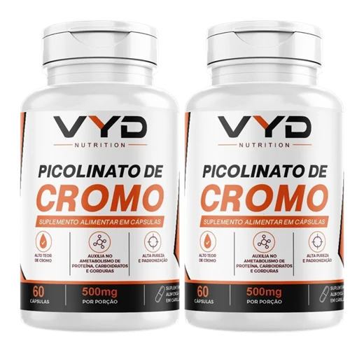 Kit com 2 potes de Picolinato de Cromo