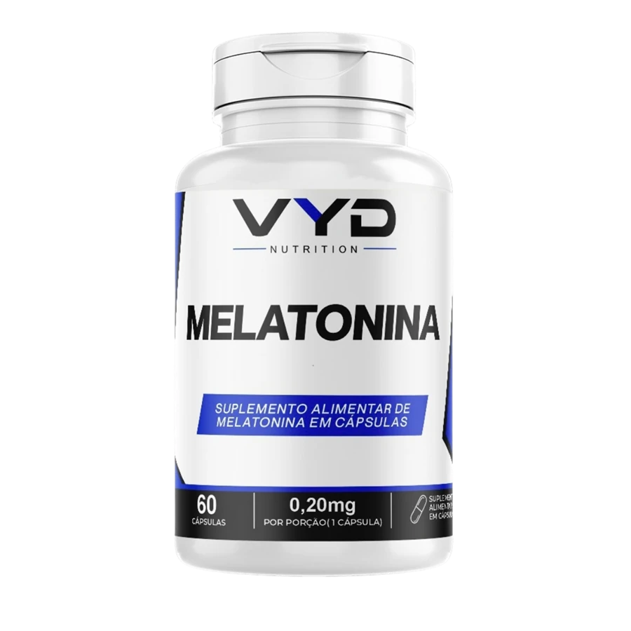 Pote da Melatonina VYD Nutrition com 60 cápsulas