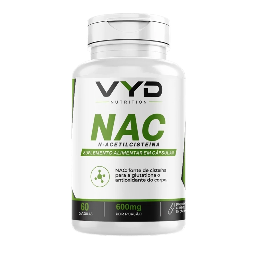 Pote do NAC N-Acetilcisteína VYD Nutrition com 60 cápsulas